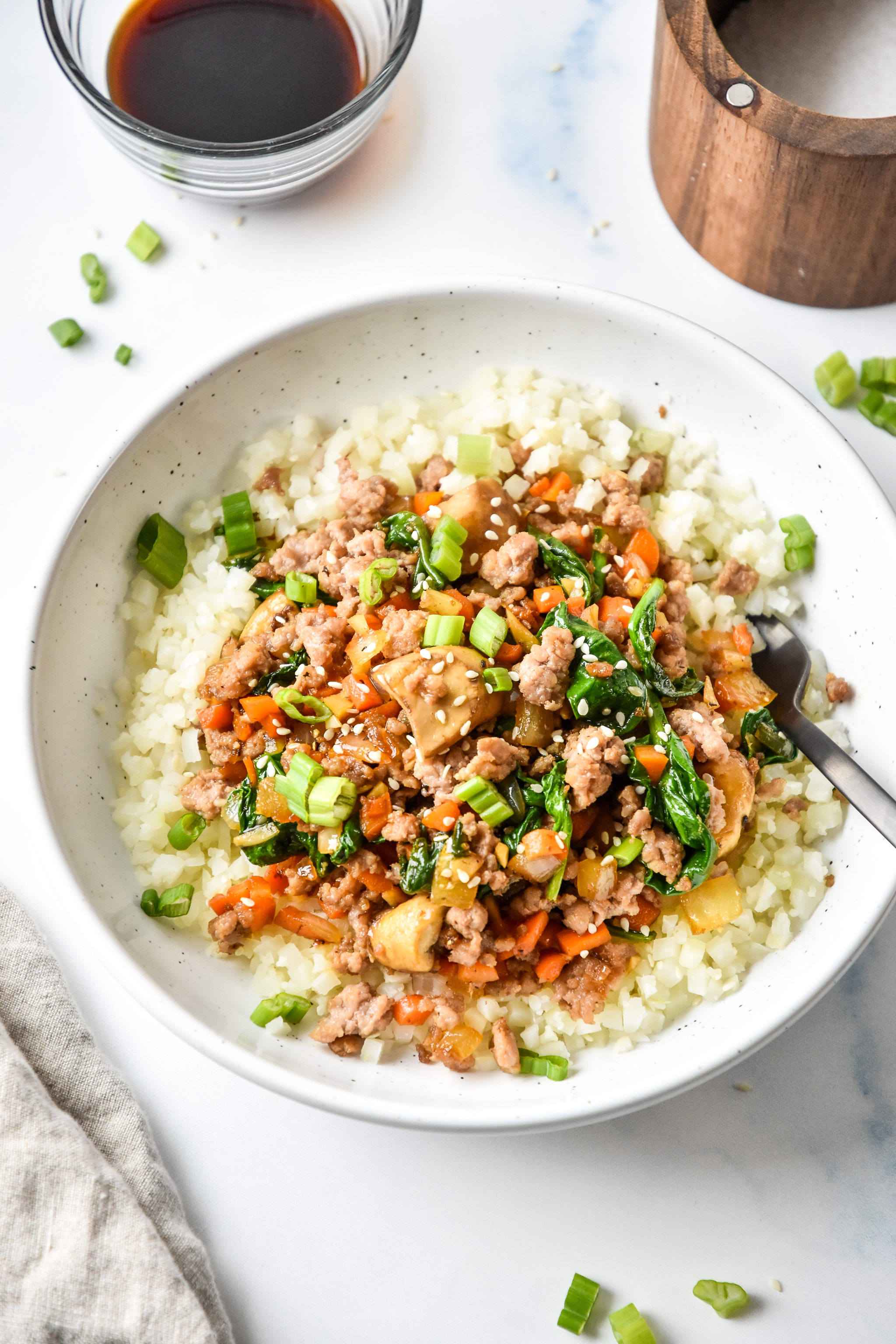 One Serving Vegetable Pork Bowl Project Meal Plan